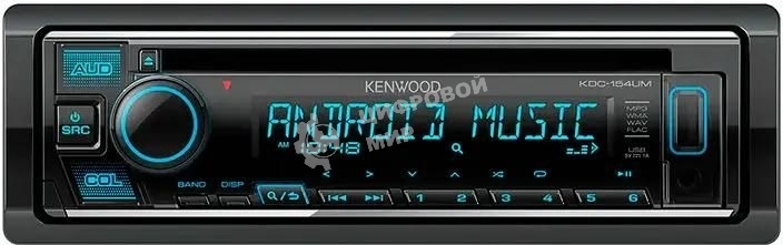 Автомагнитола Kenwood KDC-154UM, 1 DIN, CD, USB Type-A, AUX, съёмная панель