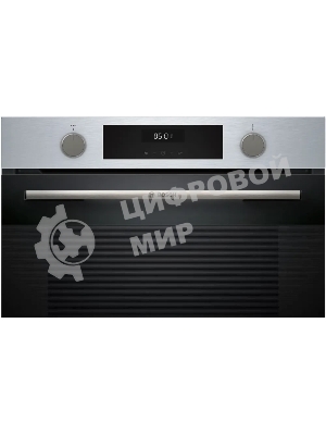 Духовой шкаф электрический Bosch HJA737BR0 Serie 4, 60 см, 76 л,нержавеющая сталь, Auto Pilot 10, 3D Hotair,класс энергоэффективности А, 7 режимов, LCD-дисплей, галогенное освещение, самоочистка EcoClean,проволочные направляющие