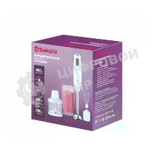 Блендер погружной Sakura SA-6265SW белый, 800 Вт, 2 скорости, турбо