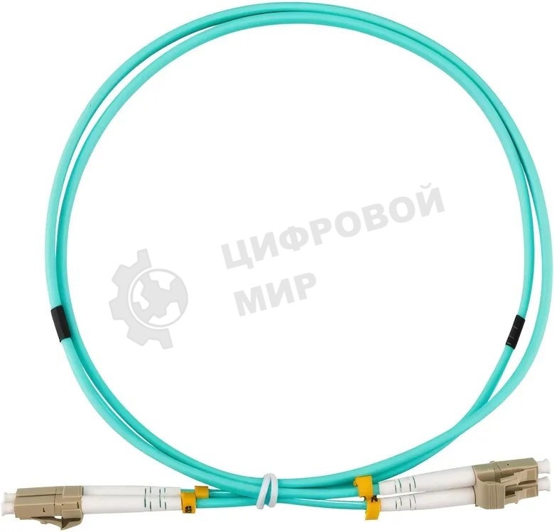 Патч-корд оптический многомодовый (MM) 50/125 OM3 LC/UPC–LC/UPC 3мм дуплекс LSZH 25м бирюзовый (аква) REXANT