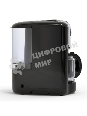 Кофеварка капельная со встроенной кофемолкой BQ CM1009 черный-стальной, исп. кофе - зерновой/молотый, 0.625 л, 700 Вт.