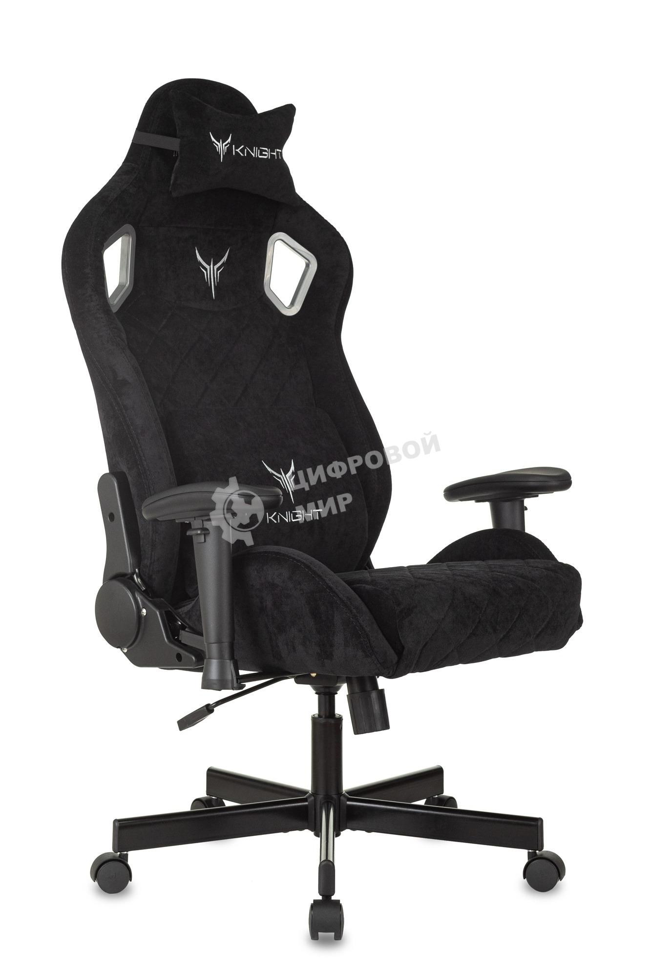 Кресло игровое Бюрократ Knight Outrider Light-20 черный с подголов. крестовина металл