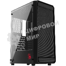 Компьютерный корпус Bloody BD-CC114 черный без БП ATX 8x120мм 1xUSB 2.0 1xUSB 3.0 audio bott PSU