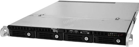 Серверный корпус Ablecom 1U chassis; Mini-ITX, Micro-ATX, ATX MBs; 4 x 3.5'' hsb; 2 x USB; 1 x COM port (Front); 1 x FH expantion slot; 600W (1+1) (80 Plus Platinum); no rails