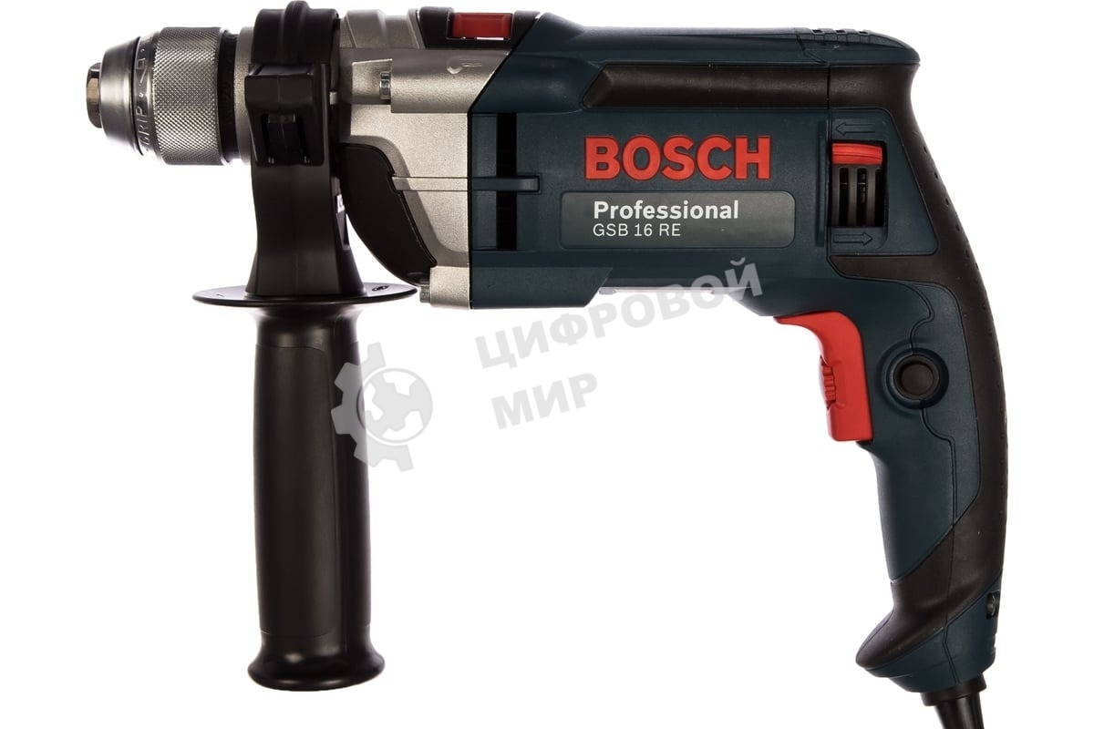 Дрель Bosch GSB 16 RE 060114E500, 750 Вт, сетевая, ударная