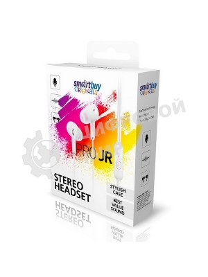 Наушники TWS Smartbuy Pro JR белый, внутриканальные, Bluetooth, до 3 ч
