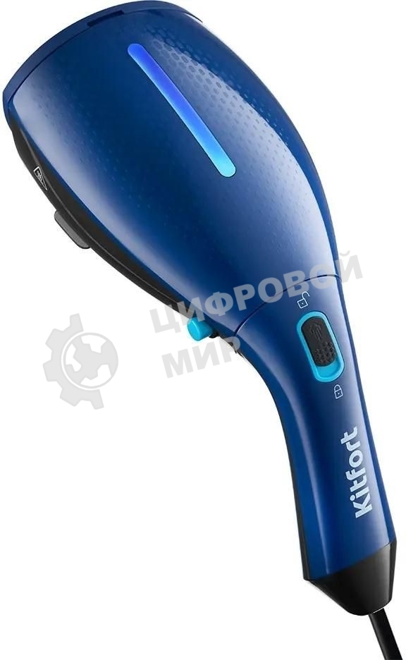 Отпариватель Kitfort КТ-987 черный/синий, 1200 Вт, 12 г/мин, 0.1 л