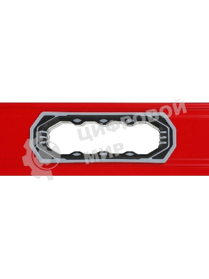 Уровень RGK U4080 пузырьковый 3глаз. магнит. красный