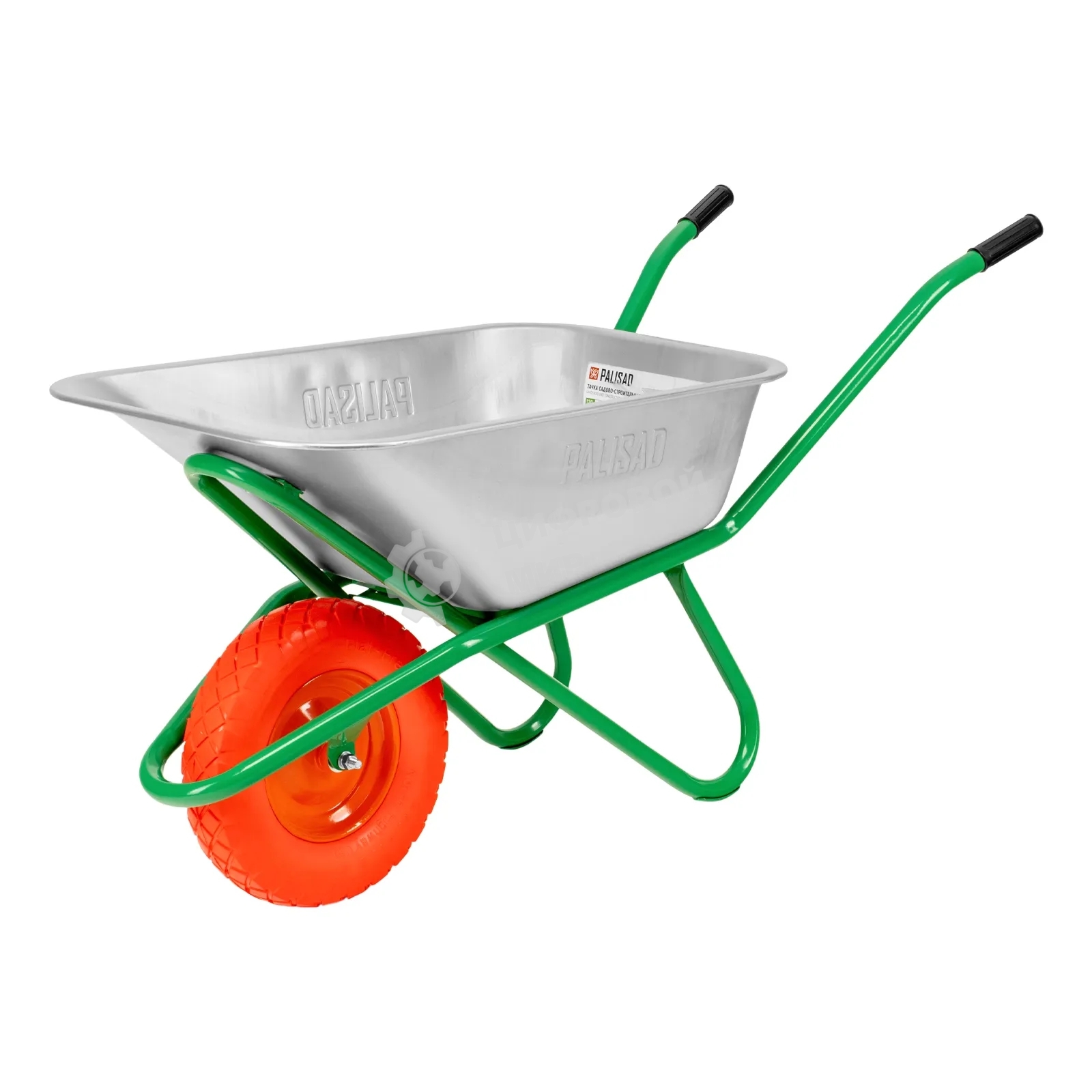 Тачка садово-строительная Palisad с PU колесом, грузоподъемность 180 кг, объем 120 л