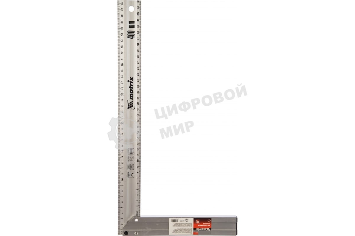 Угольник Matrix, 400 мм, алюминиевый, литой