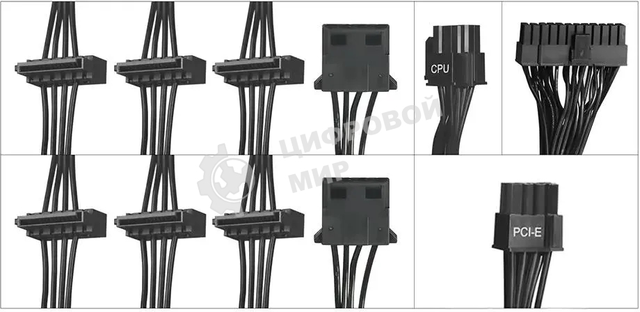 Блок питания Digma DPSU-400W-WH, 400 Вт, 80 PLUS белый, 120 мм, черный