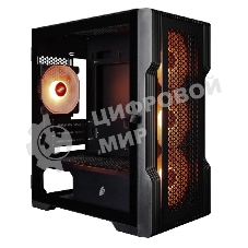 Компьютерный корпус 1STPLAYER TRILOBITE T3 ARGb черный mATX 4x120мм ARGb fans T3-BK-4F7