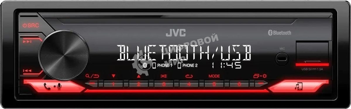Автомагнитола JVC KD-X182BT 1DIN 4x50Вт