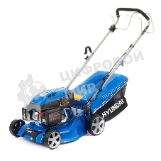 Бензиновая газонокосилка HYUNDAI L 4310S двигатель HYUNDAI ICV150,4-х такт, 3,5 л.с./149 см3, 43 см, 225-75 мм, 32 кг