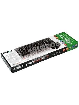 Комплект клавиатура+мышь Dialog KMROP-4010U беспроводной, USB, 1600 DPI, чёрный