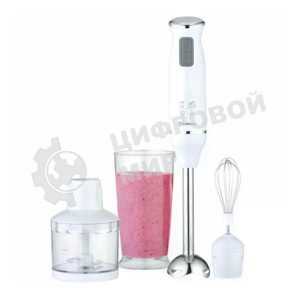 Блендер погружной Sakura SA-6265SW белый, 800 Вт, 2 скорости, турбо