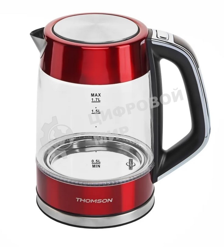 Чайник электрический Thomson K20ES-2001 GLASS 1.7L RED