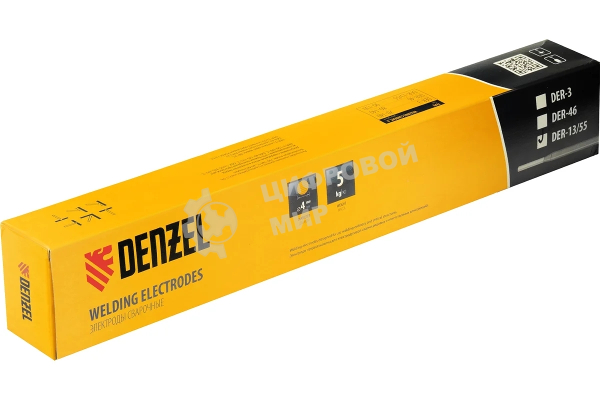 Электроды Denzel DER-13/55, диам. 4 мм, 5 кг, основное покрытие