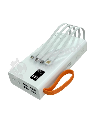 Портативный аккумулятор More choice (4620202550583) PB22-30 с кабелем 2USB 2.1A - 30000mAh белый
