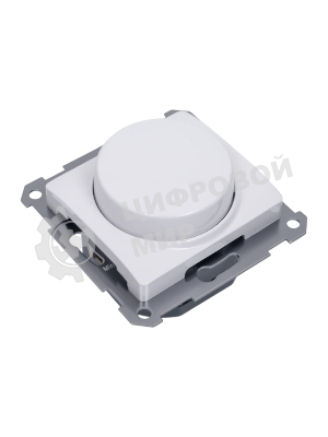 Светорегулятор (диммер) SE Glossa белый, повор-нажим, LED, RC, 400 Вт, мех.