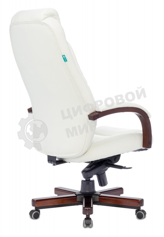 Кресло руководителя Бюрократ T-9923WALNUT/IVORY слоновая кость кожа крестовина дерево