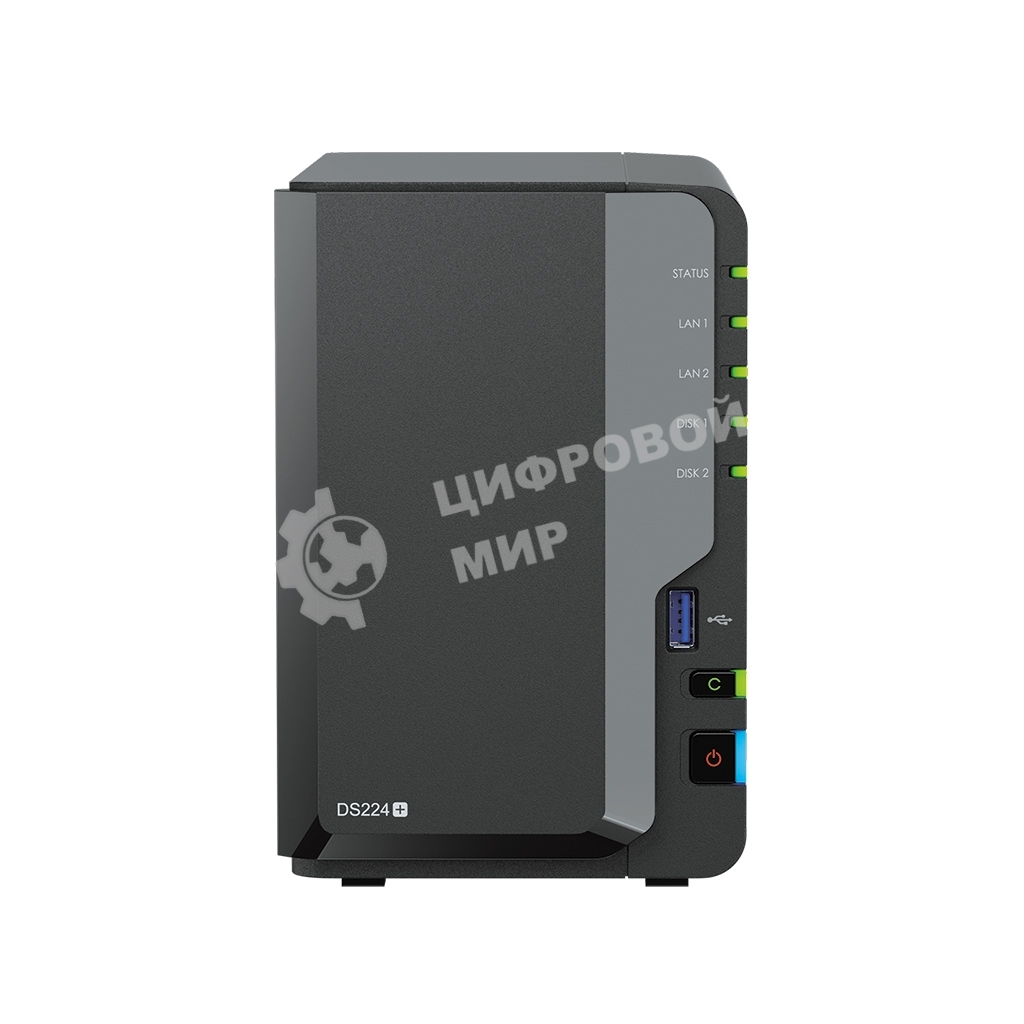 СХД настольное исполнение SYNOLOGY 2BAY NO HDD DS224+