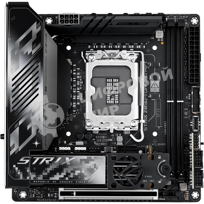 Материнская плата ASUS ROG STRIX Z890-I GAMING WIFI, LGA1851, Intel Z890, 2xDDR5, 2xSATA, 2xM.2, 1xPCI-E 5.0 x16, 1xHDMI, 2xThunderbolt 4, 1x2.5Gb LAN, 9xUSB-A, 1xUSB-C, 5.1, Mini-ITX