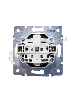 Механизм розетки 1-м СП KARINA защ. шторки с заземл. термопласт черный бархат LEZARD 707-4288-124B