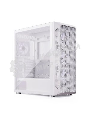 Компьютерный корпус ABR Quantum белый (1хUSB Type-C, 2хUSB 2.0, HD Audio, 4xRGb Fan, ATX, E-ATX)