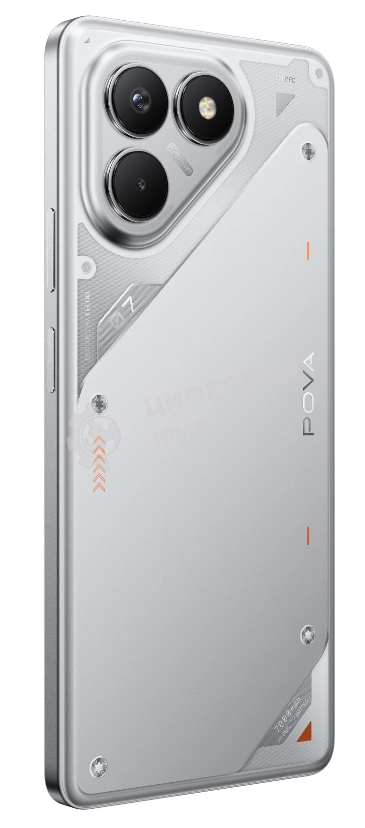 Смартфон Tecno POVA 7 Neo 8/128Gb, серебристый