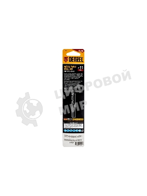 Сверло спиральное по металлу Denzel 11 x 142 мм, Р6М5, Golden Tip