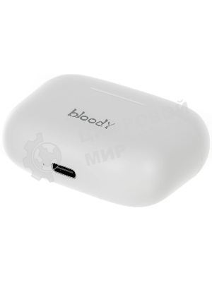 Наушники TWS A4Tech Bloody M30 белый, внутриканальные, Bluetooth, до 22 ч