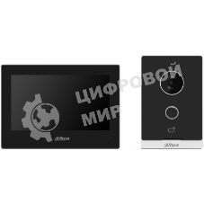 Комплект домофона Dahua DHI-KTW04 черный