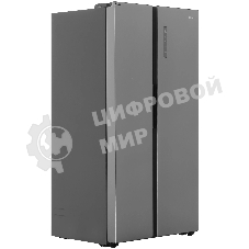 Холодильник Haier HRF-600DM7ERU серебристый двухкамерный 388/210л морозилка сбоку, No Frost, Side by Side