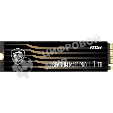 Накопитель SSD MSI SPATIUM M480 PRO, 1000Gb, M.2 2280, PCIe 4.0 x4, NVMe, R/W 7400/6000