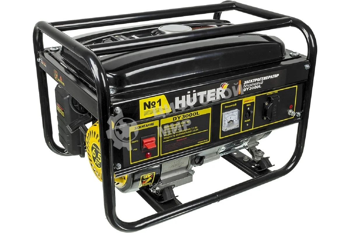 Электрогенератор бензиновый Huter DY3000L, 2.8 кВт, 67 дБ, 39 кг