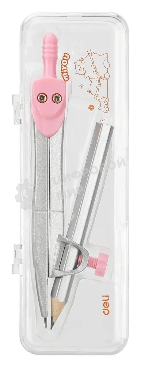 Циркуль Deli EH601, в комплекте: карандаш