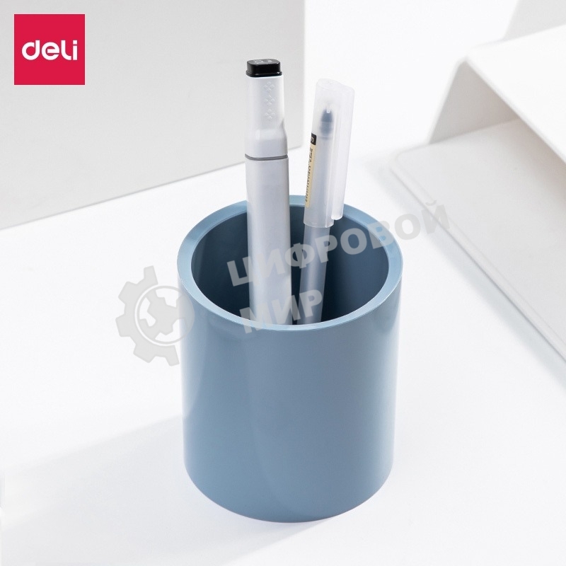 Подставка Deli NS023Blue Nusign 1 отделение для письменных принадлежностей, синий, пластик