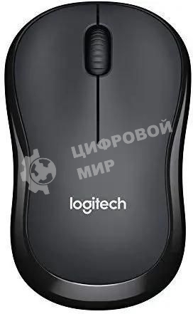 Мышь беспроводная Logitech B175 черный, 1000 dpi, радиоканал, USB, кнопки - 3