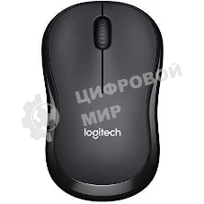 Мышь беспроводная Logitech B175 черный, 1000 dpi, радиоканал, USB, кнопки - 3