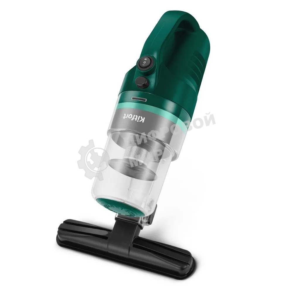 Пылесос ручной Kitfort КТ-5364 зеленый/черный, 40/80 Вт, уборка сухая, пылесборник контейнер 0,4 л