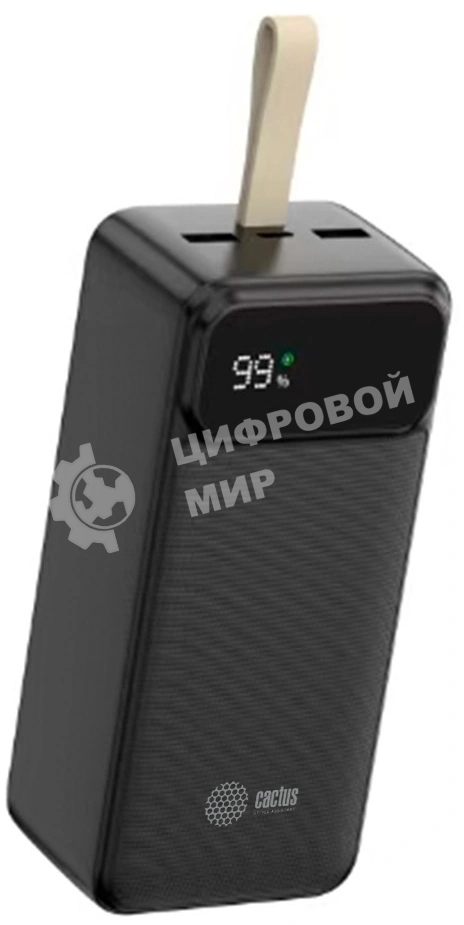 Портативный аккумулятор Cactus CS-PBFSND-40000 40000mAh 65W 3A черный
