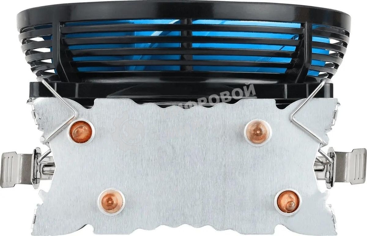 Кулер для процессора AeroCool/Formula Verkho 2 серебристый, 90 мм, алюминий/медь, 2000 об/мин, 25 дБ, 4 pin, 110 Вт, 125 мм