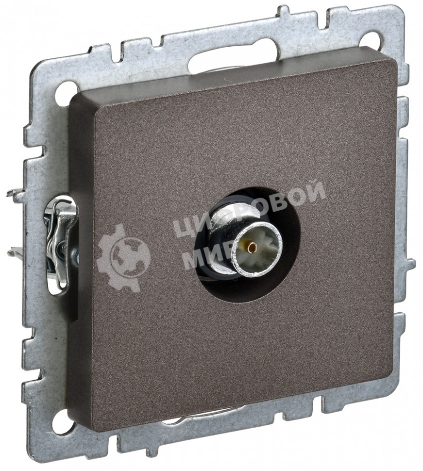 Розетка телевизионная оконечная IEK BRITE РТВ11-0-БрТБ темная бронза