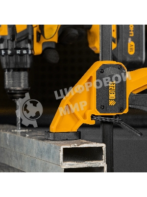 Струбцина Denzel F-образная, быстрозажимная, 600 х 80 мм, усиленный нейлоновый корпус