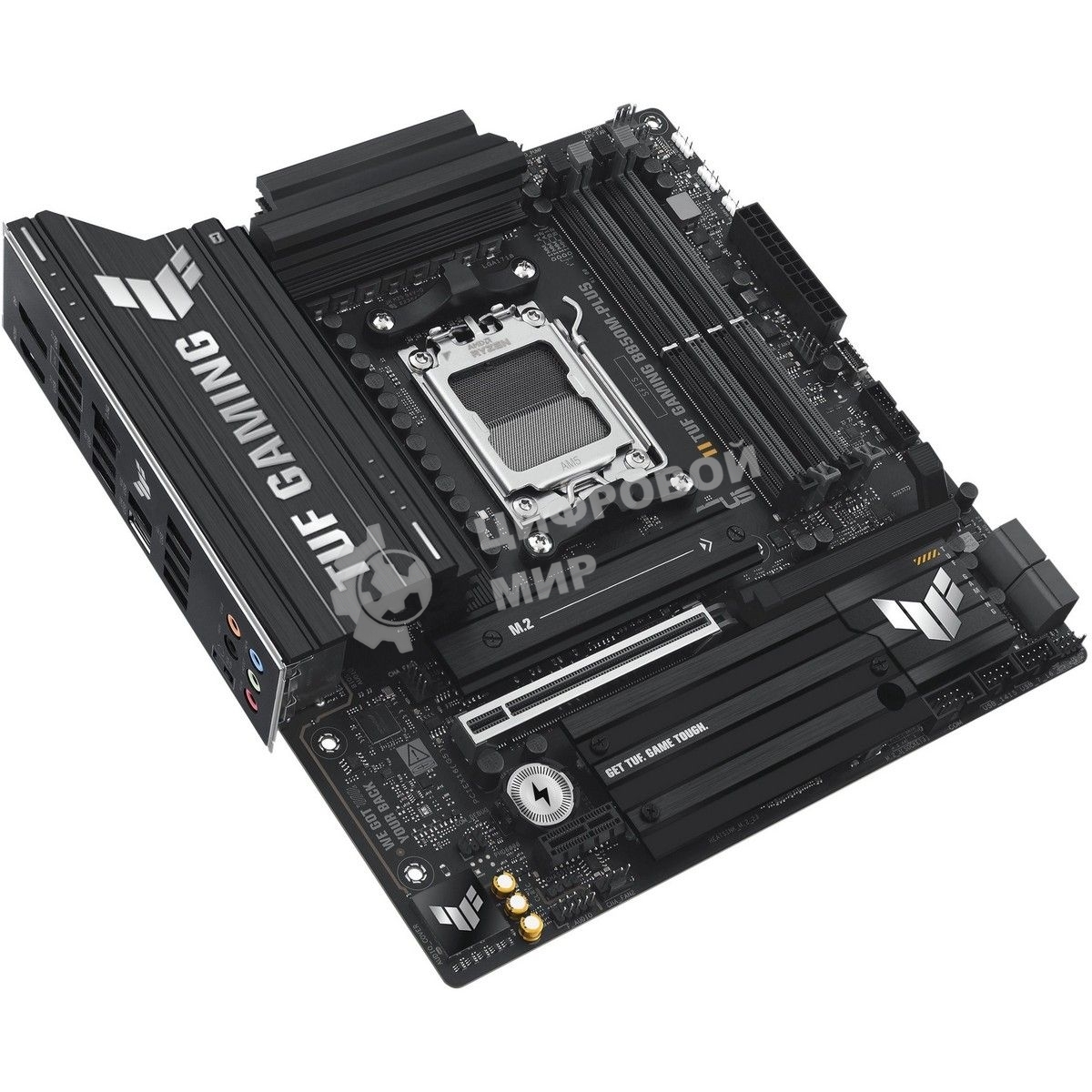 Материнская плата ASUS TUF Gaming B850M-Plus, AM5, AMD B850, 4xDDR5, 4xSATA, 3xM.2, 1xPCIe 5.0 x16, 1xPCIe 4.0 x4, 1xPCIe x1, 1xDP, 1xHDMI, 1x2.5Gb LAN, 4xUSB 2.0, 4xUSB 3.2 Gen 1, 3xUSB 3.2 Gen 2, 1xUSB-C, 3x3.5 мм, 7.1, mATX