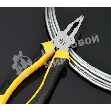 Комбинированные плоскогубцы Deli DL0002 180 мм, двухкомпонентная прорезиненная рукоять