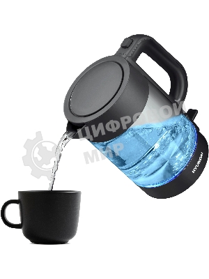 Чайник электрический Hyundai HYK-G7707 1.7л. 2200Вт графит корпус: стекло