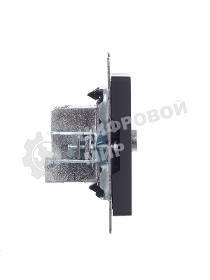 Розетка телевизионная проходная IEK BRITE РТВ10-0-БрГ графит