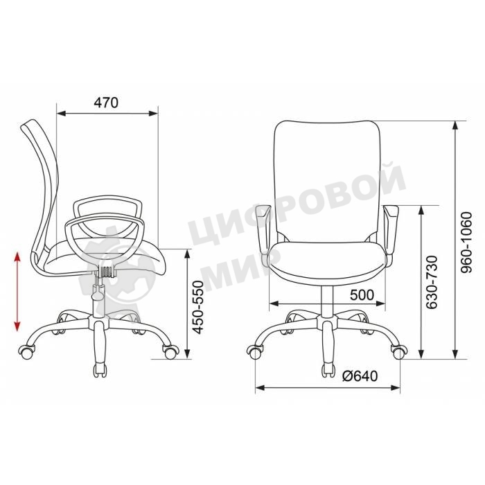 Кресло компьютерное Бюрократ CH-599AXSL/32G/TW-11 спинка сетка серый TW-32K03, сиденье черный TW-11, крестовина хром